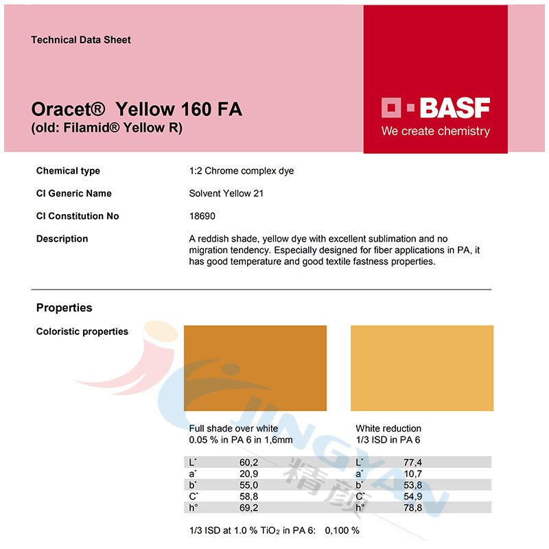 巴斯夫160FA尼龍染料TDS報(bào)告